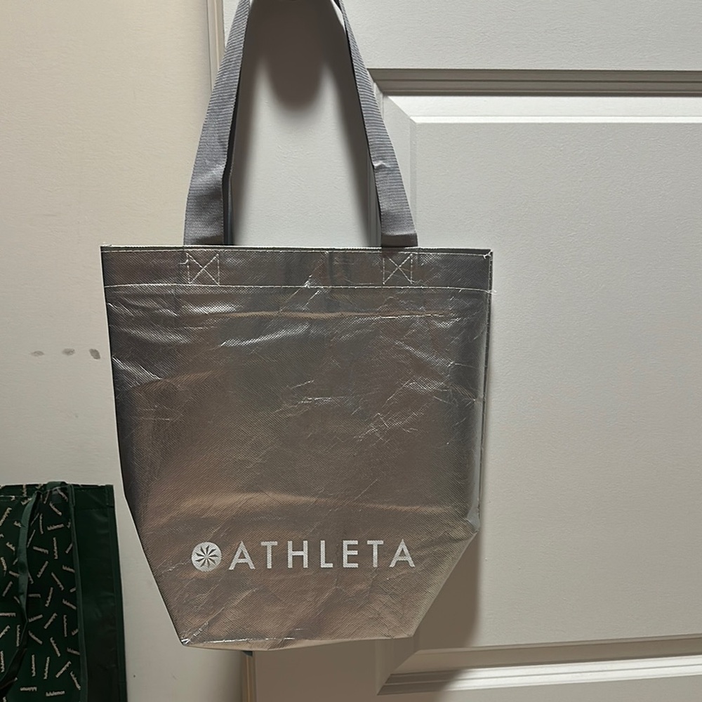Athleta Silver Tote Bag